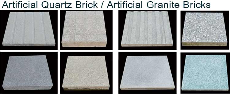 Artificial granite bricks